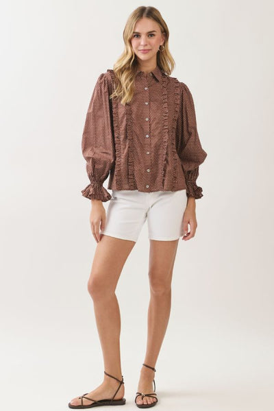 PINCH Polka Dot Button Down Shirt