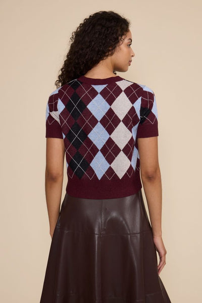 Lucy Paris Bria Argyle Sweater