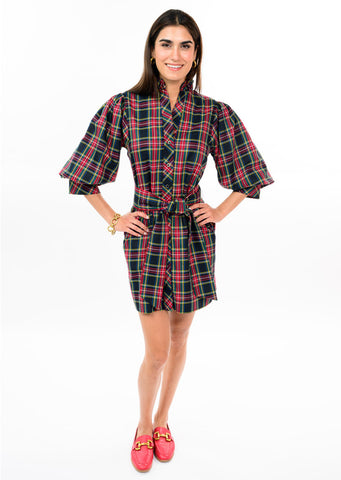 Uncle Frank Tartan Plaid Shirt Dress