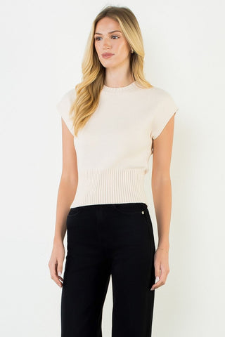 THML Sleeveless Sweater Top [cream]