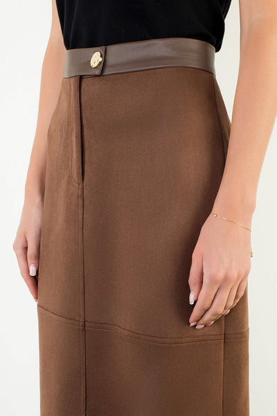THML Suede Pencil Skirt