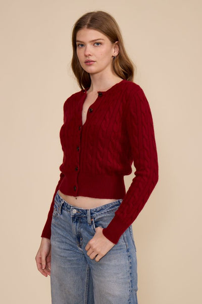 Lucy Paris Delia Cable Knit Cardigan