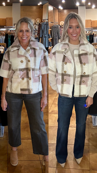 Ivy Jane Double Button Fur Jacket