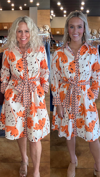 Jade Contrast Shirtdress