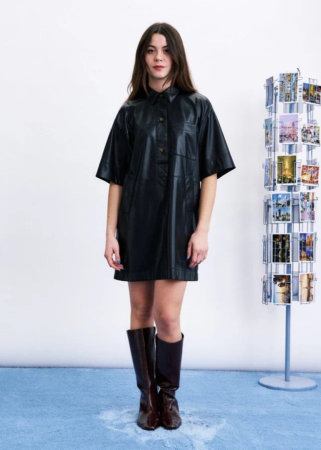 FRNCH Harter Faux Leather Dress