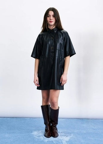 FRNCH Harter Faux Leather Dress