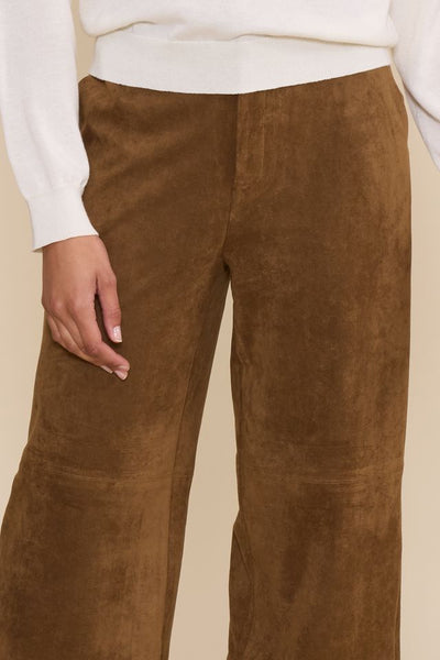 Lucy Paris Jessie Cropped Faux Suede Pant