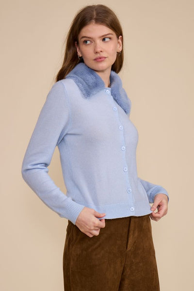 Lucy Paris Erica Faux Fur Cardigan