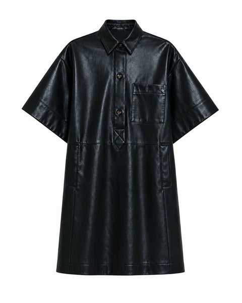 FRNCH Harter Faux Leather Dress