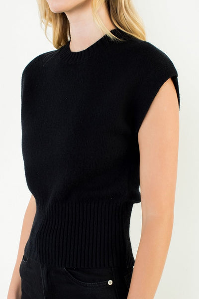 THML Sleeveless Sweater Top [black]