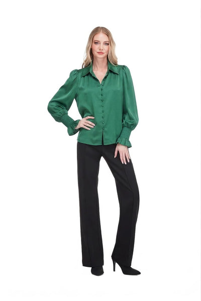 Jade Button Front Blouse