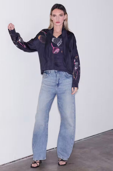 Ciebon Engineer Print Blouse