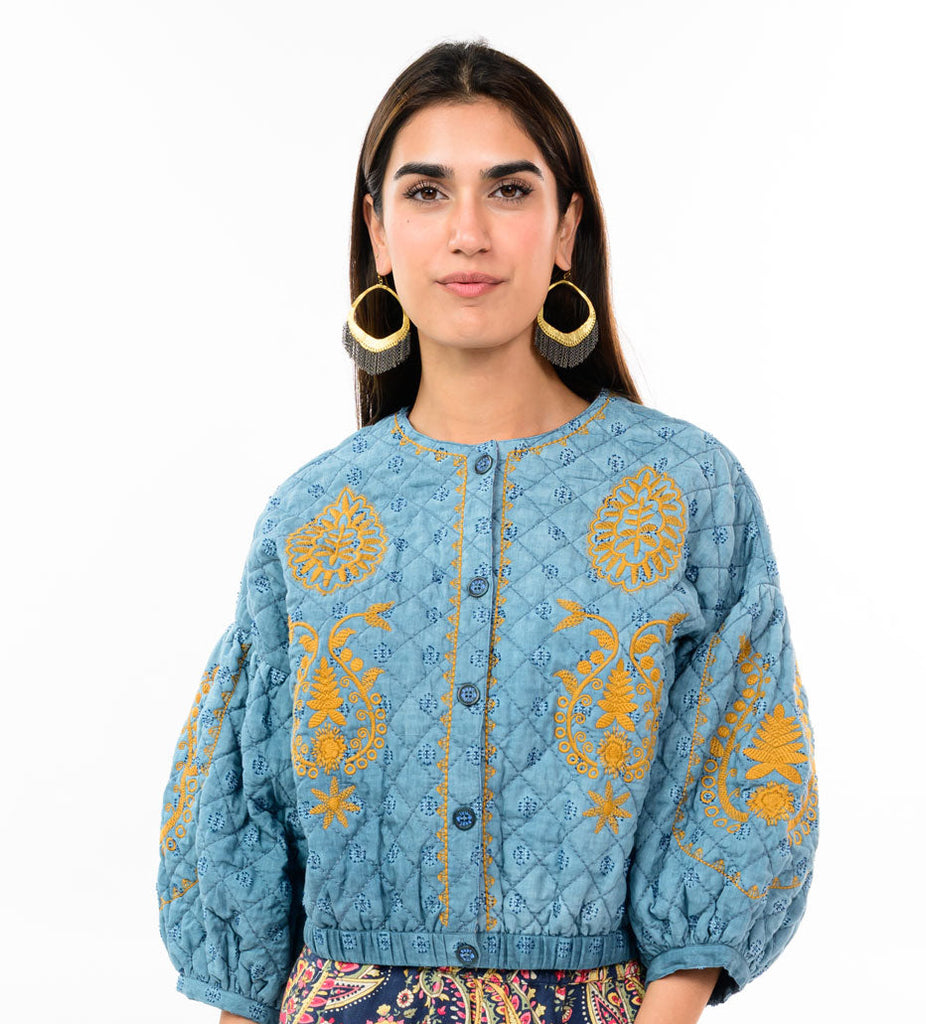 Ivy Jane Embroidered Quilted Jacket
