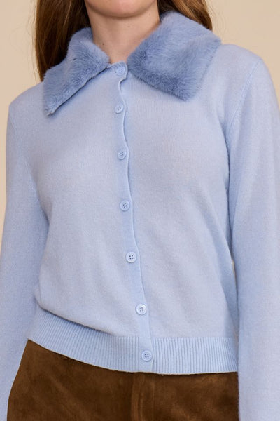 Lucy Paris Erica Faux Fur Cardigan