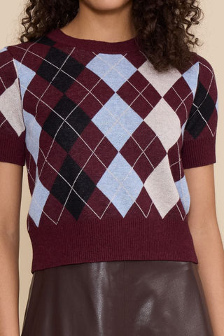 Lucy Paris Bria Argyle Sweater