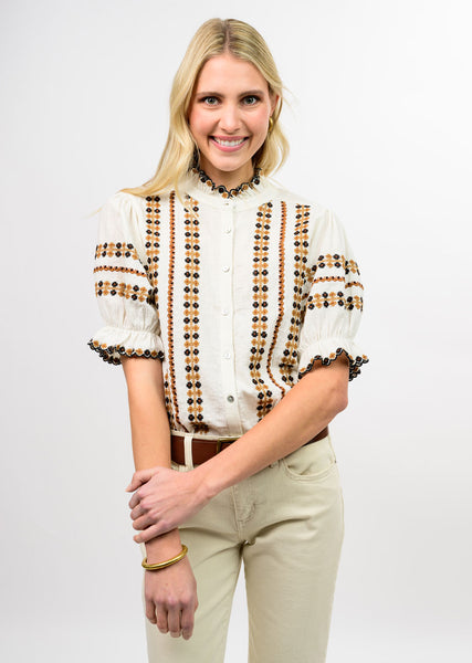Ivy Jane Rows of Embroidery Top