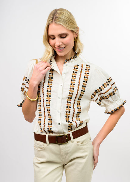 Ivy Jane Rows of Embroidery Top