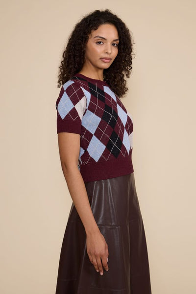 Lucy Paris Bria Argyle Sweater