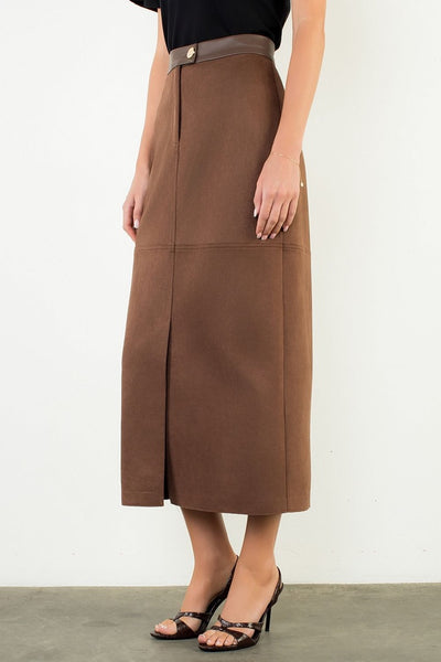 THML Suede Pencil Skirt