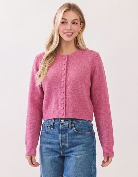 PINCH Long Sleeve Cardigan [pink]