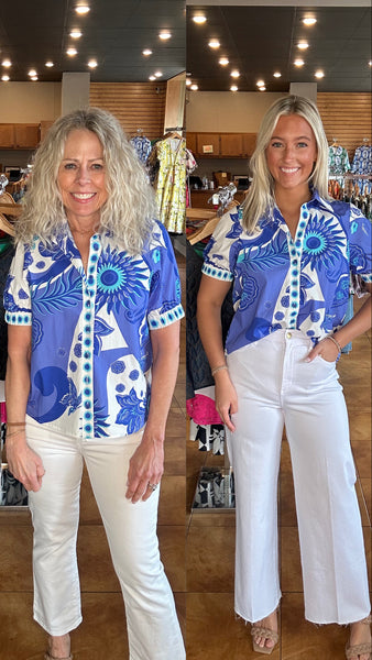 Maude Vivante Nico Top [blue porcelain]