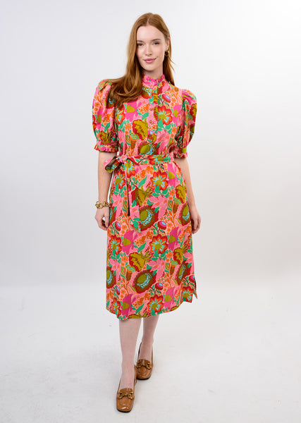 Uncle Frank Bouquet Midi Shirt Dress