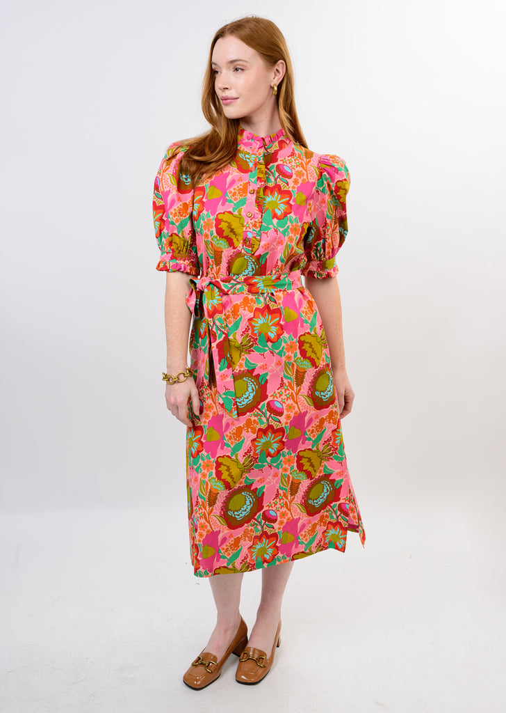 Uncle Frank Bouquet Midi Shirt Dress