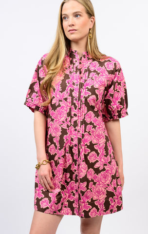 Uncle Frank Rose Pintuck Dress