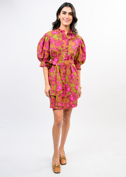 Uncle Frank Ruffle Front Floral Dress