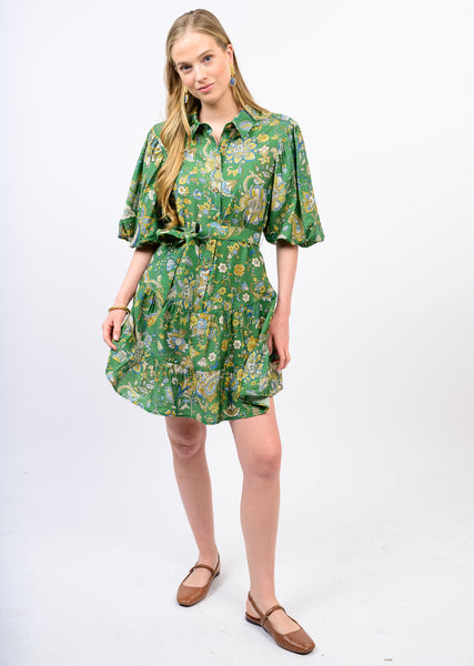 Uncle Frank Tiered Skirt Shirt Dress