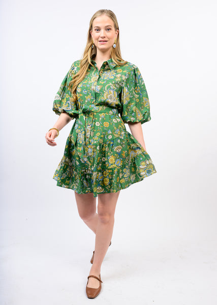 Uncle Frank Tiered Skirt Shirt Dress
