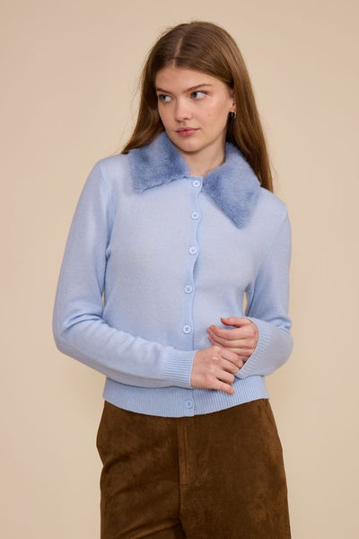 Lucy Paris Erica Faux Fur Cardigan