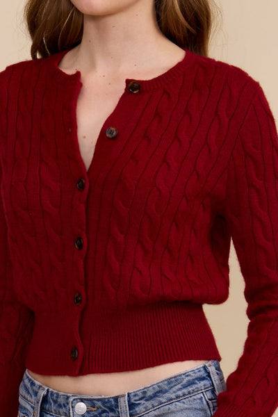 Lucy Paris Delia Cable Knit Cardigan