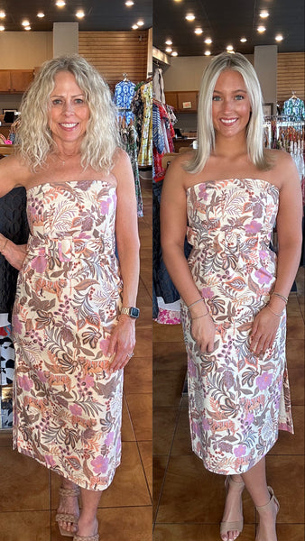 Jade Belted Strapless Tube Dress