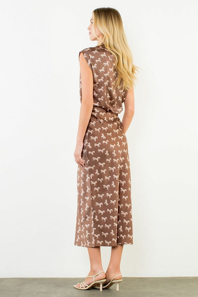 THML Satin High Neck Top