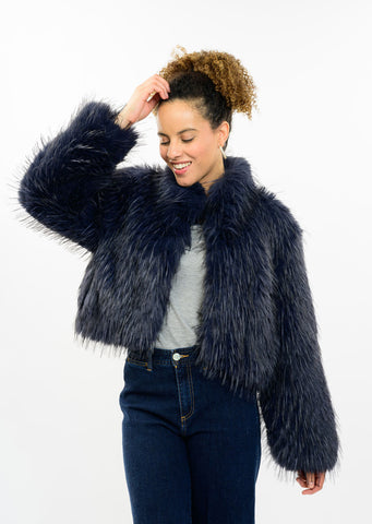 Ivy Jane Rock Star Faux Fur Jacket