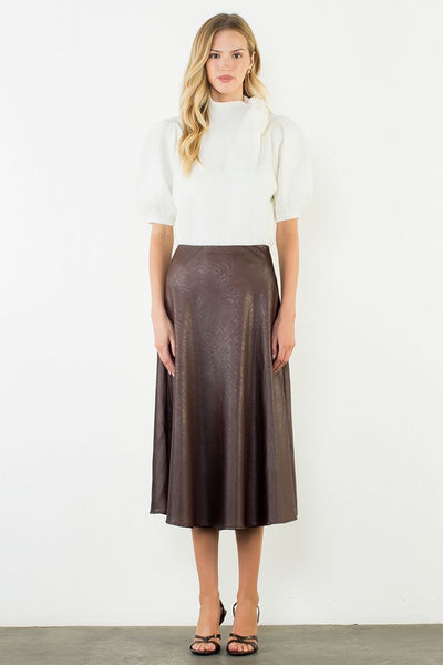 THML Textured Flared Long Skirt