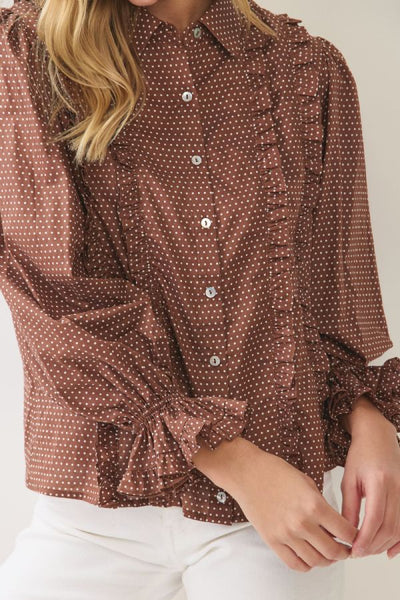 PINCH Polka Dot Button Down Shirt
