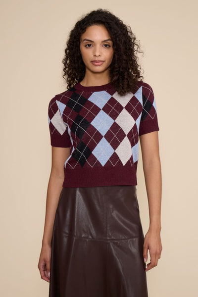 Lucy Paris Bria Argyle Sweater