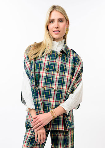 Ivy Jane Plaid Double Breasted Cape