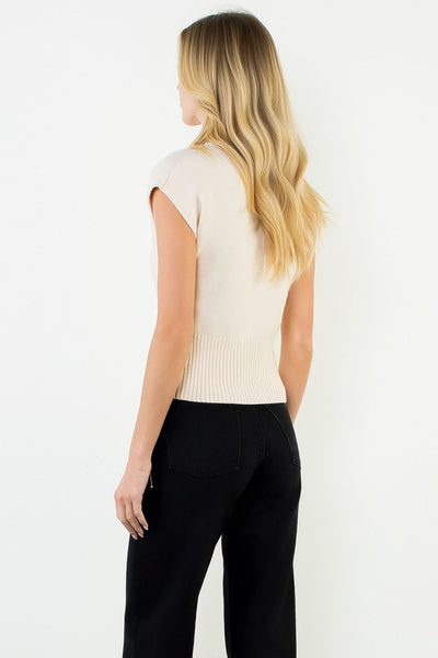 THML Sleeveless Sweater Top [cream]