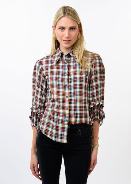 Ivy Jane Plaid Balloon Sleeve Top