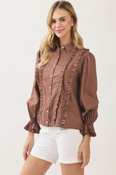 PINCH Polka Dot Button Down Shirt