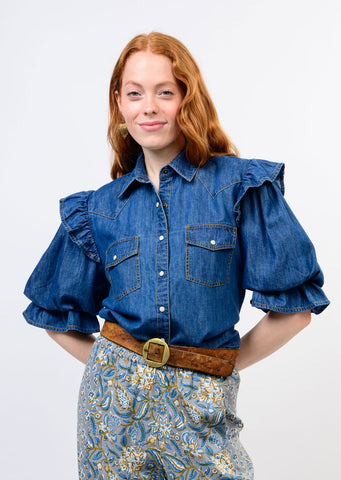 Sister Mary Annie Denim Top