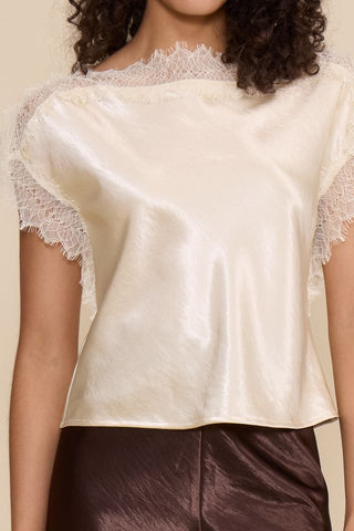 Lucy Paris Chris Lace Trim Top