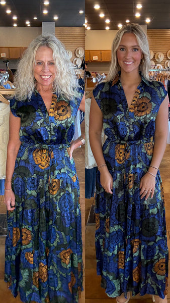 PINCH Floral Tiered Maxi Dress