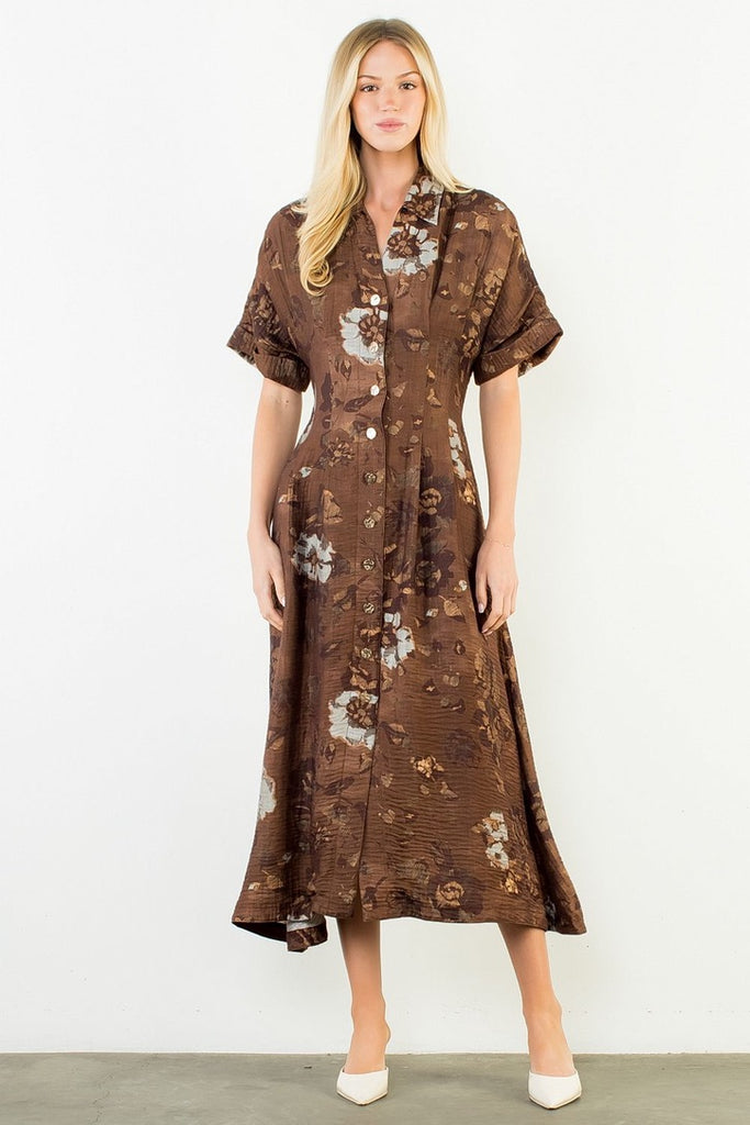 THML Button Front Maxi Dress