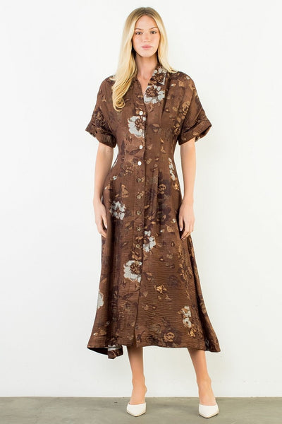 THML Button Front Maxi Dress