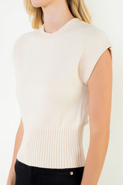 THML Sleeveless Sweater Top [cream]