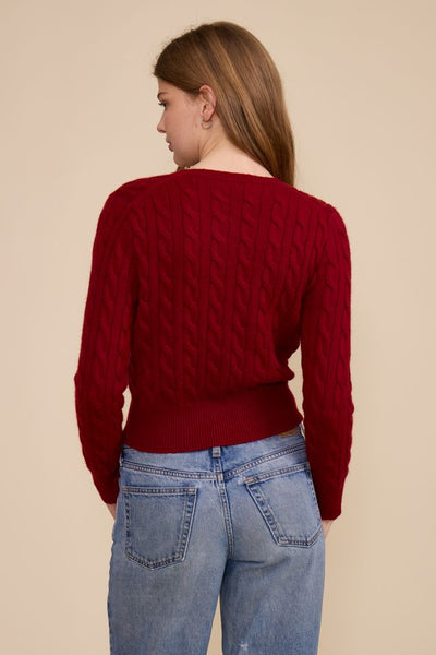 Lucy Paris Delia Cable Knit Cardigan